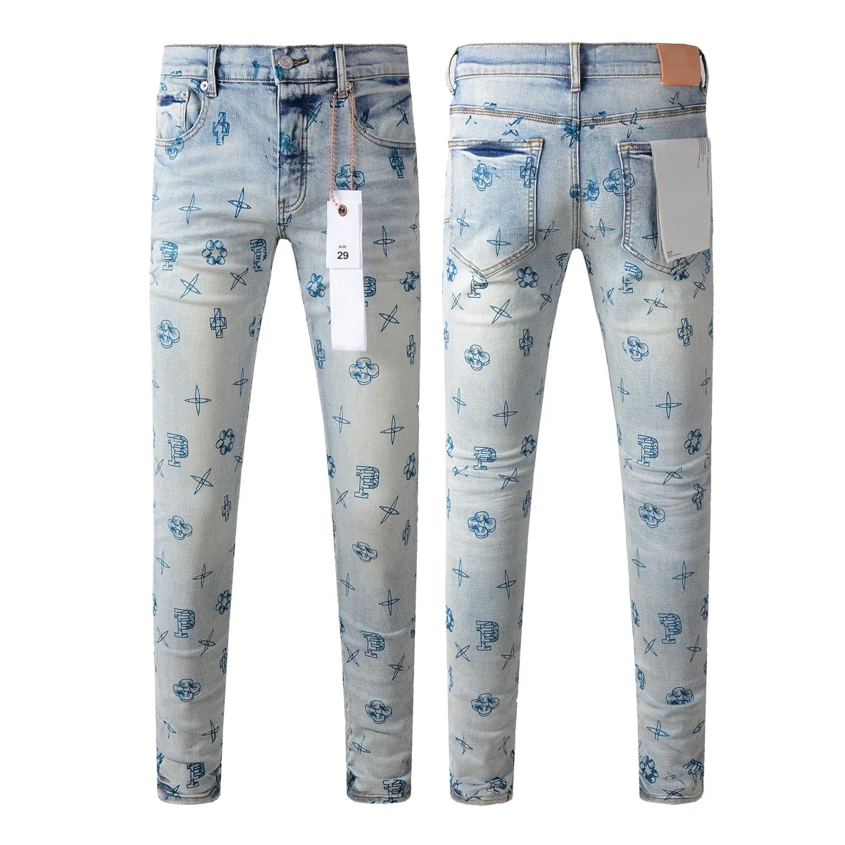 Top quality Purples jeans Men with High street blue print letters Fashion brands Repair Low Rise Skinny Denim pants 28-40 size
Top quality Purples jeans Men with High street blue print letters Fashion brands Repair Low Rise Skinny Denim pants 28-40 size