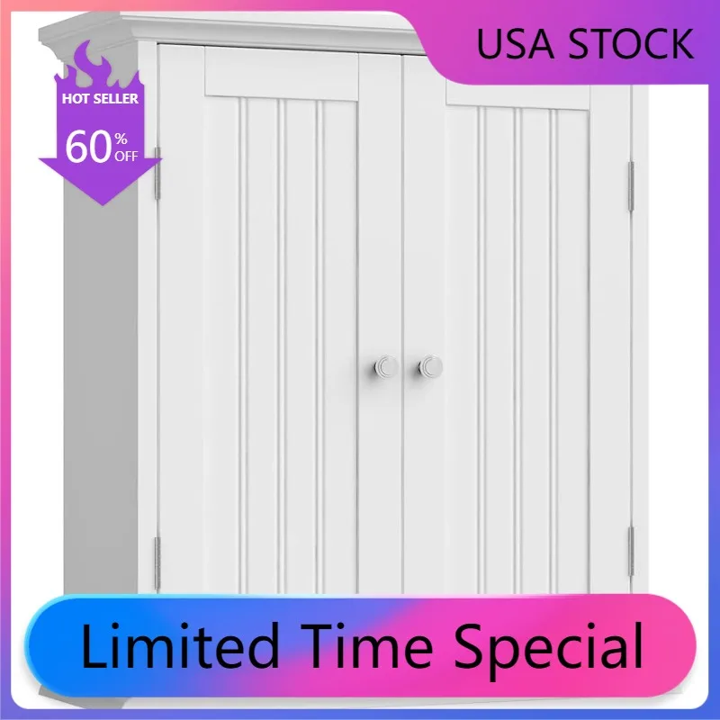 ChooChoo Bathroom Wall Cabinet, Over The Toilet Space Saver Storage Cabinet, Medicine Cabinet with 2 Door and Adjustable Shelves
ChooChoo Bathroom Wall Cabinet, Over The Toilet Space Saver Storage Cabinet, Medicine Cabinet with 2 Door and Adjustable Shelves