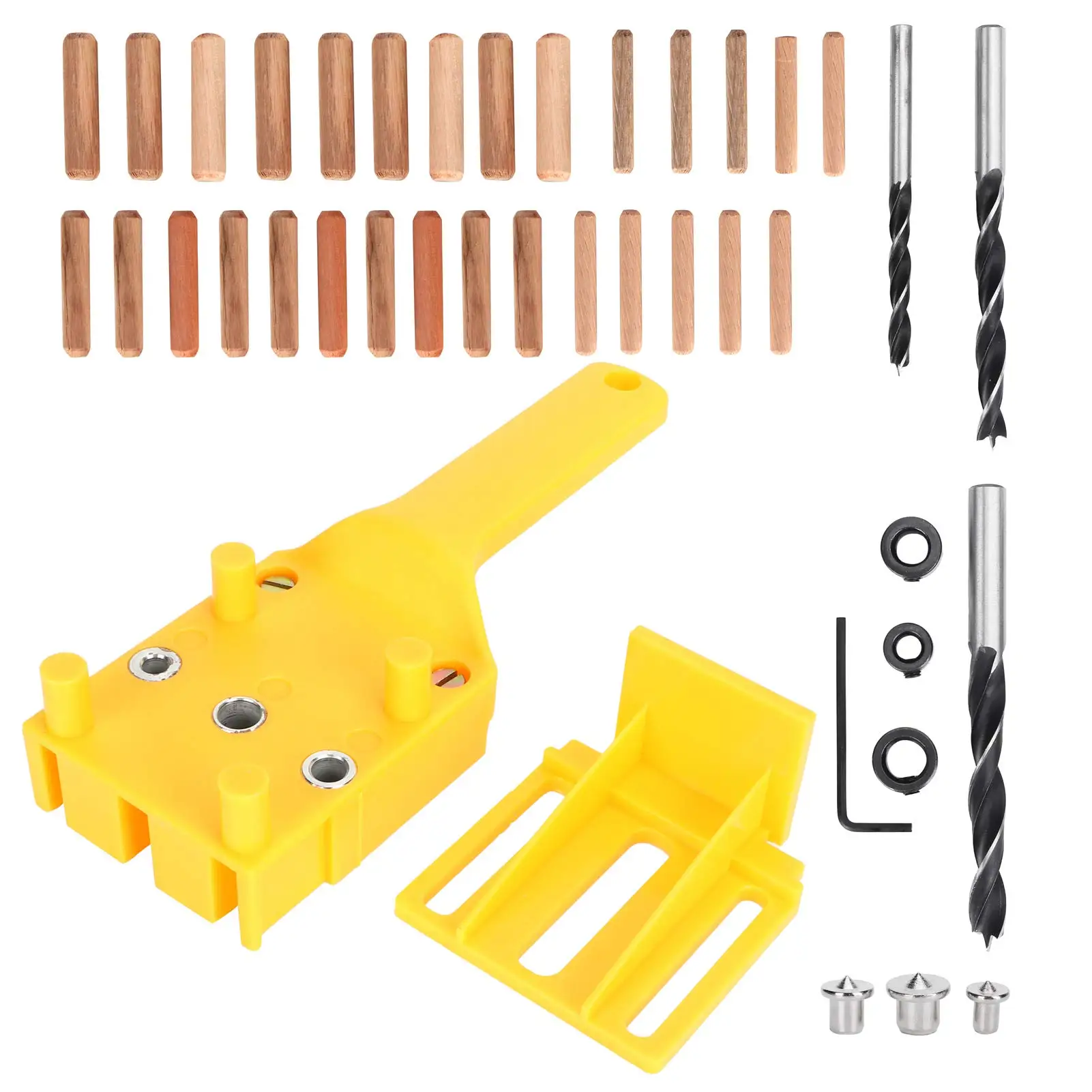 ABS Plastic Quick Wood Doweling Jig Handheld Pocket Hole Jig System 6 8 10mm Drill Bit Hole Puncher For Carpentry Dowel Joints
ABS Plastic Quick Wood Doweling Jig Handheld Pocket Hole Jig System 6 8 10mm Drill Bit Hole Puncher For Carpentry Dowel Joints