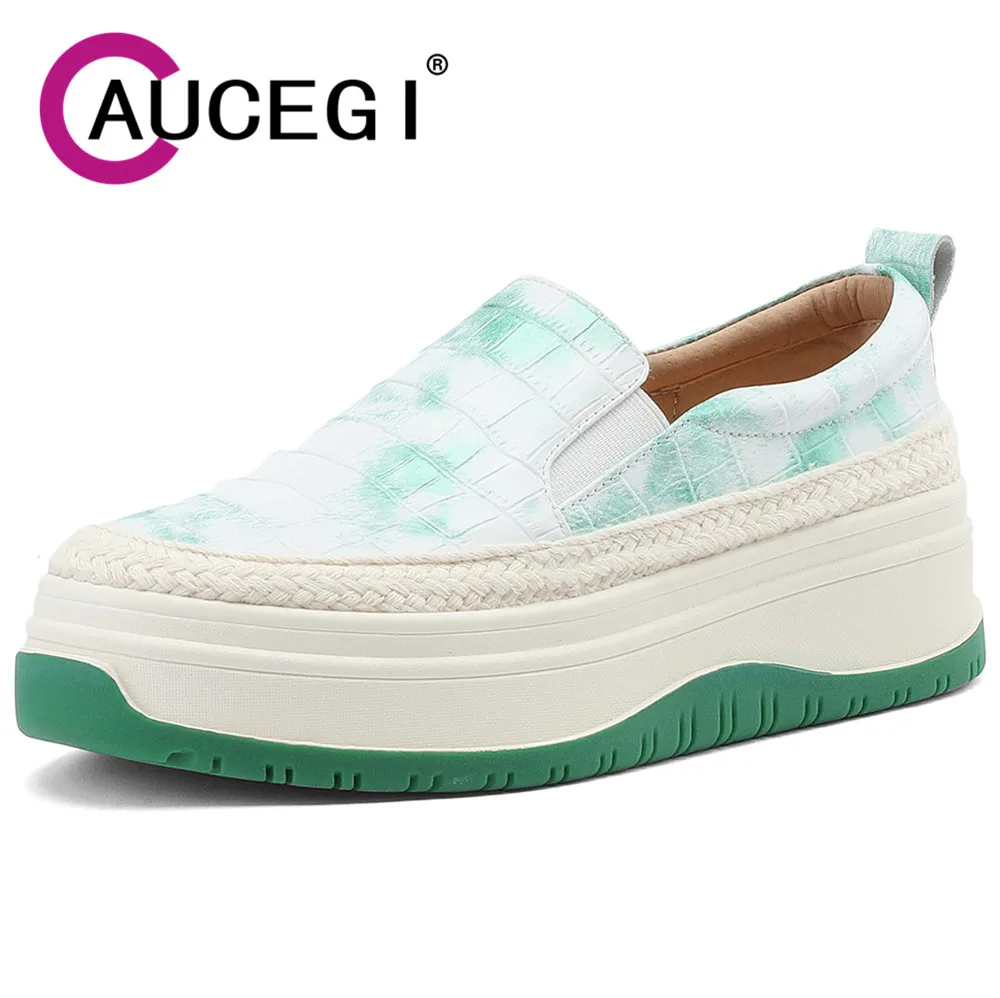Aucegi Women Loafers Checkered Genuine Leather Platform Flat Heels Sneakers Round Toe Slip On Causal Footwear Spring Autumn
Aucegi Women Loafers Checkered Genuine Leather Platform Flat Heels Sneakers Round Toe Slip On Causal Footwear Spring Autumn