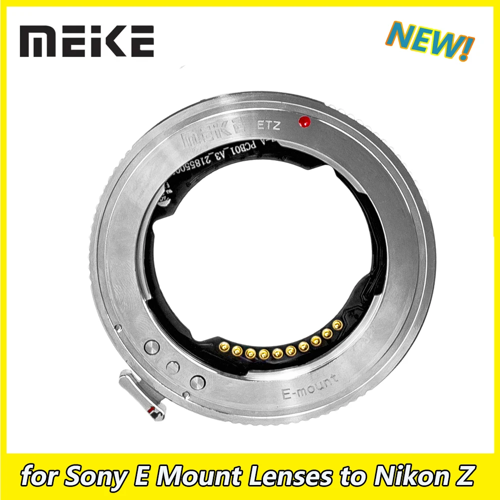 Meike Mount Auto Focus Lens Adapter ETZ for Sony E Mount Lenses to Nikon Z ZFC Z5 Z50 Z6 Z6II Z7 Z7II Z9 Cameras
Meike Mount Auto Focus Lens Adapter ETZ for Sony E Mount Lenses to Nikon Z ZFC Z5 Z50 Z6 Z6II Z7 Z7II Z9 Cameras