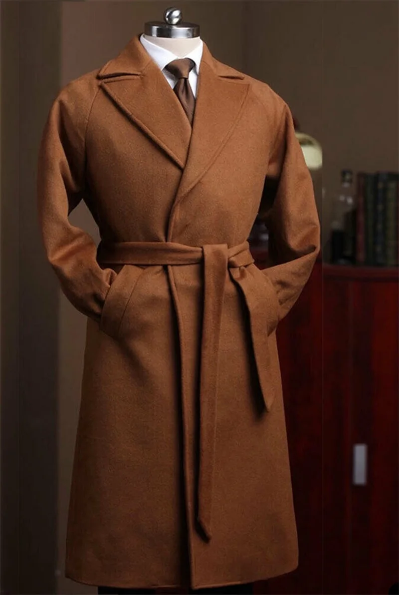 Smoking Men Suit Blazer Long Overcoat Jacket With Belt Casual Winter Thick Warm Coat Custom Made Double Breasted Kingcoat
Smoking Men Suit Blazer Long Overcoat Jacket With Belt Casual Winter Thick Warm Coat Custom Made Double Breasted Kingcoat