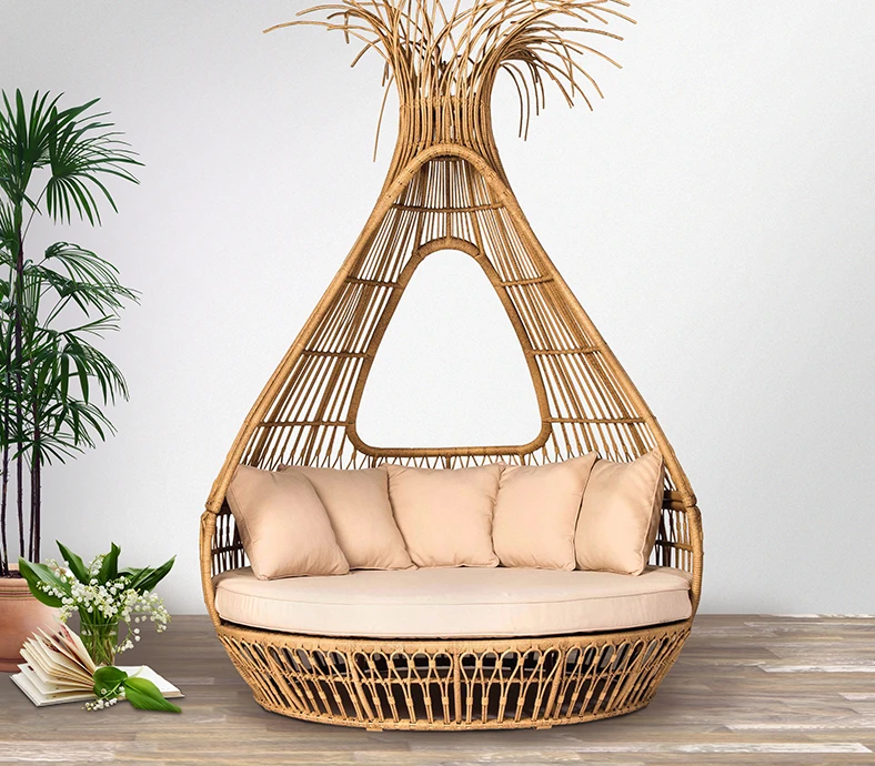 Bird's nest bed, creative bed, outdoor rattan round bed, rattan art leisure garden, patio balcony, reclining sofa
Bird's nest bed, creative bed, outdoor rattan round bed, rattan art leisure garden, patio balcony, reclining sofa