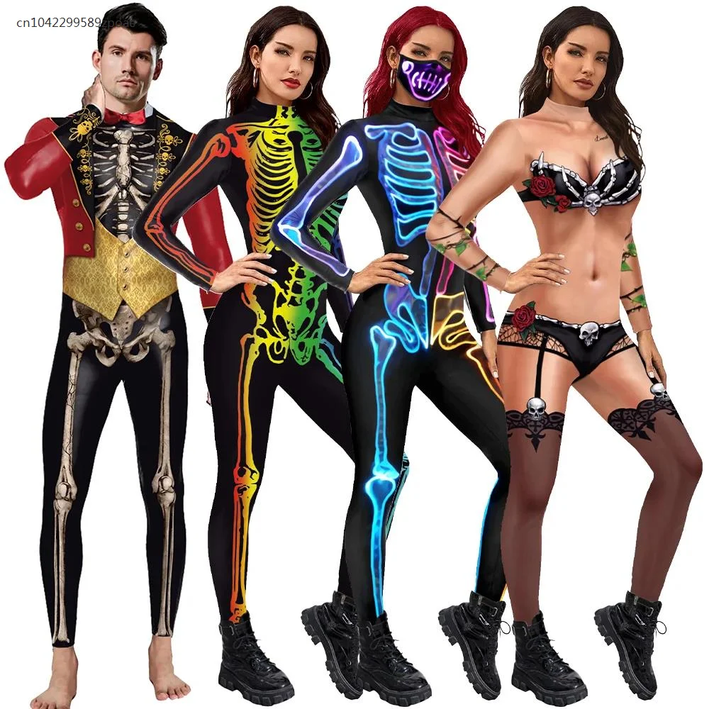 2024 Women Skeleton Print Jumpsuits Purim Cosplay Costume Zentai Fitness Bodysuit Halloween Party Streetwear
2024 Women Skeleton Print Jumpsuits Purim Cosplay Costume Zentai Fitness Bodysuit Halloween Party Streetwear