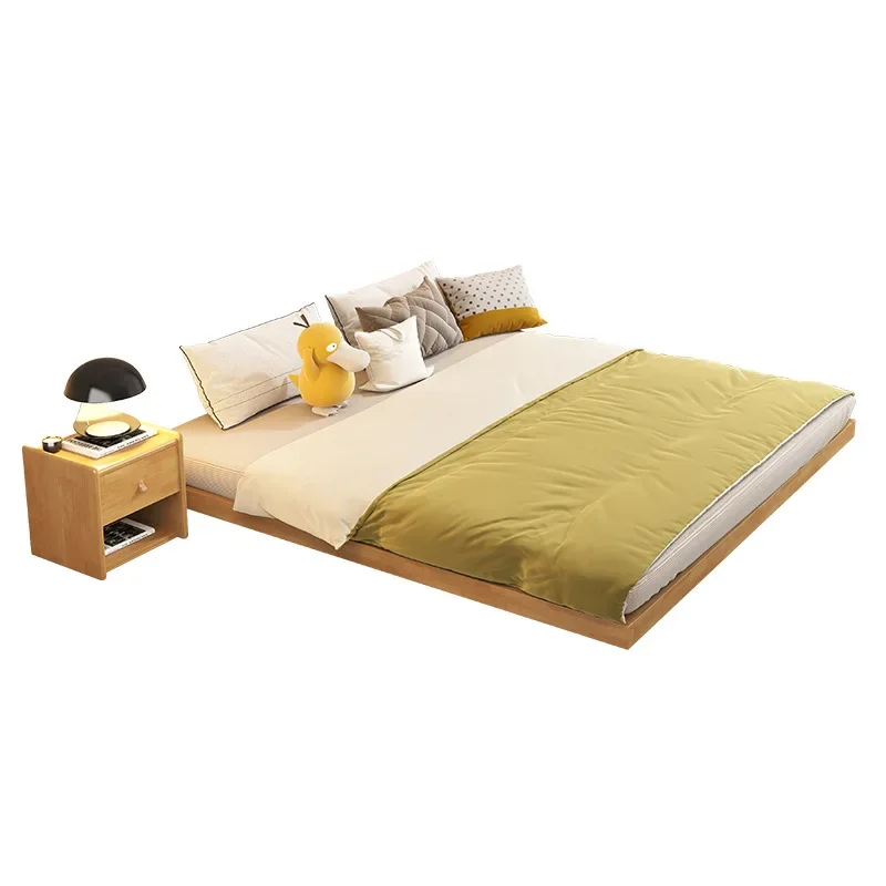 

Japanese tatami children's platform bed floor floor row skeleton bedstead low combined solid wood headless