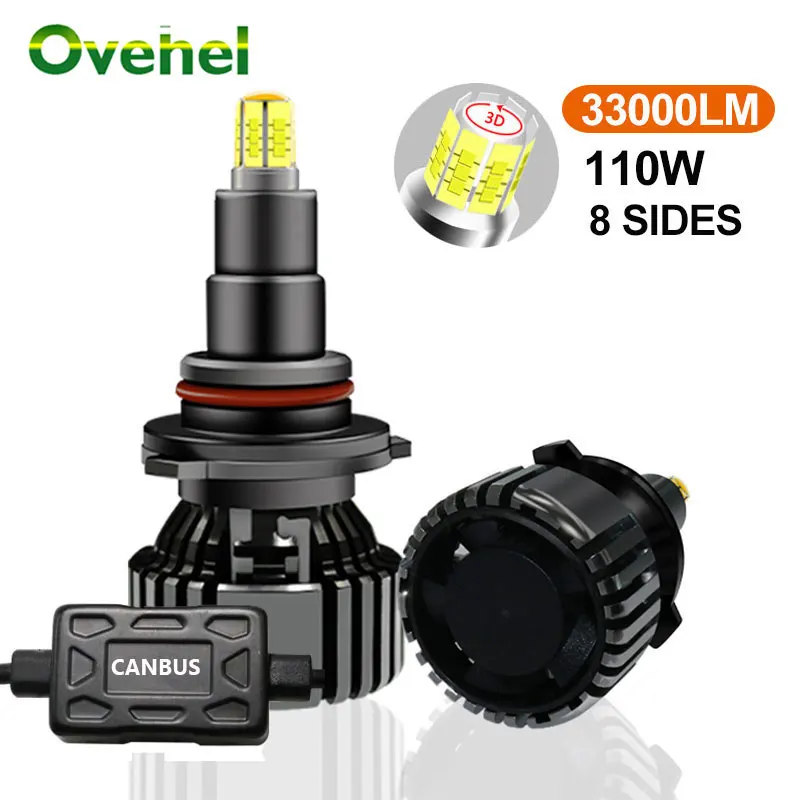 

OVEHEL 96000LM 120W H7 LED H4 H11 Canbus Car Headlight Bulb LED H8 HB4 HB3 9005 9006 D1S D2S H1 LED lamp Fog lights 6000K 12V