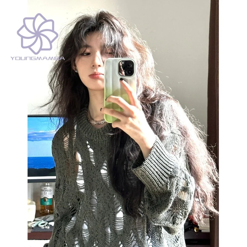 Streetwear Fashion Hollow Out Sweater Women 2023 New Loose Knit Tops Korean Style Long Sleeve Pullovers Solid
Streetwear Fashion Hollow Out Sweater Women 2023 New Loose Knit Tops Korean Style Long Sleeve Pullovers Solid