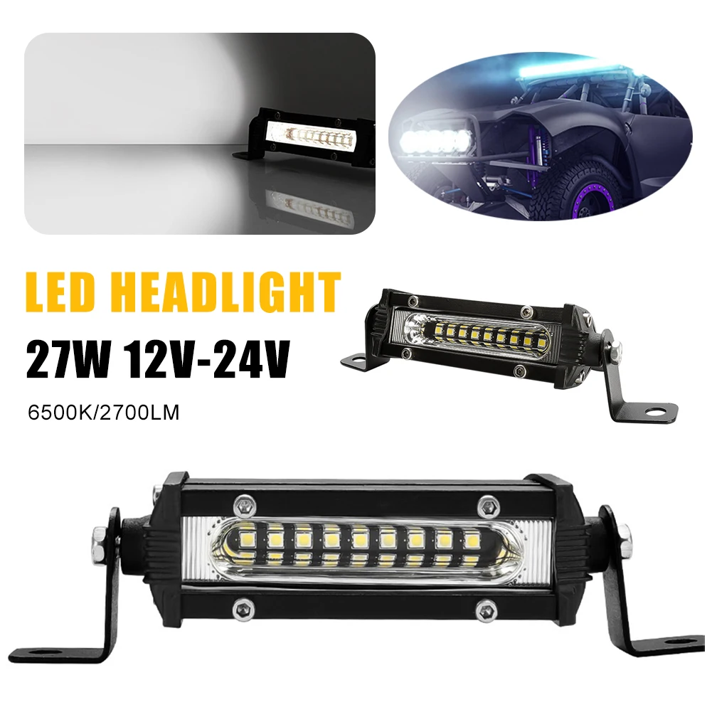 Universal 12V/24V Car LED Work Light 27W High Bright Off Road LED Headlight With Waterproof Automobile Truck Driving Lamp
Universal 12V/24V Car LED Work Light 27W High Bright Off Road LED Headlight With Waterproof Automobile Truck Driving Lamp