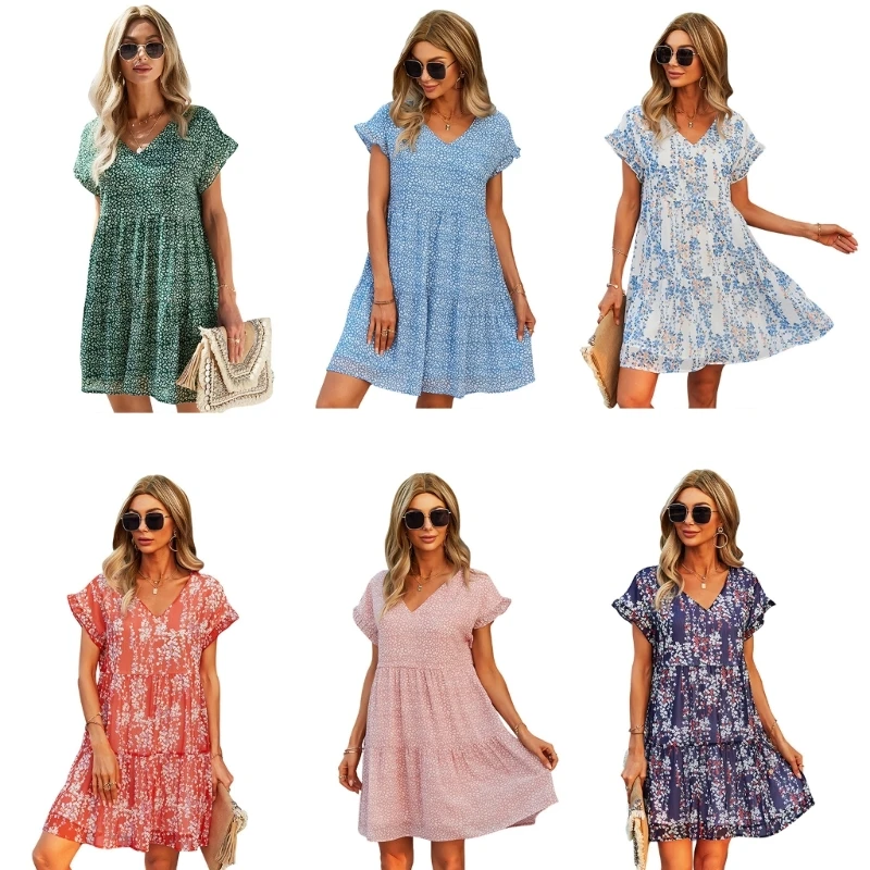 Floral Mini Dress For Women Summer Short Sleeve Casual Dresses Maternity Dress N7YD
Floral Mini Dress For Women Summer Short Sleeve Casual Dresses Maternity Dress N7YD