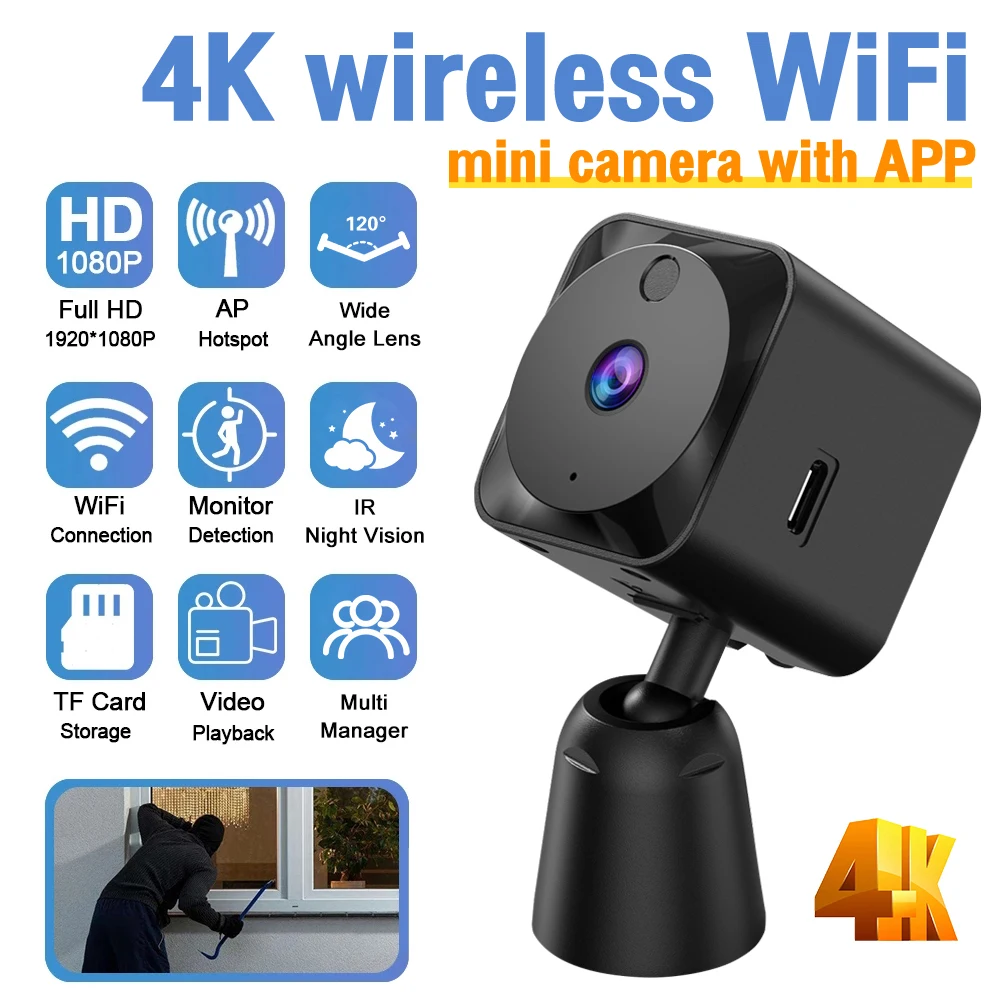 1080P HD Mini Camera IP Camera Night Version Wireless Video Security Protection Mini Camcorders Surveillance Cameras Wifi Camera
1080P HD Mini Camera IP Camera Night Version Wireless Video Security Protection Mini Camcorders Surveillance Cameras Wifi Camera