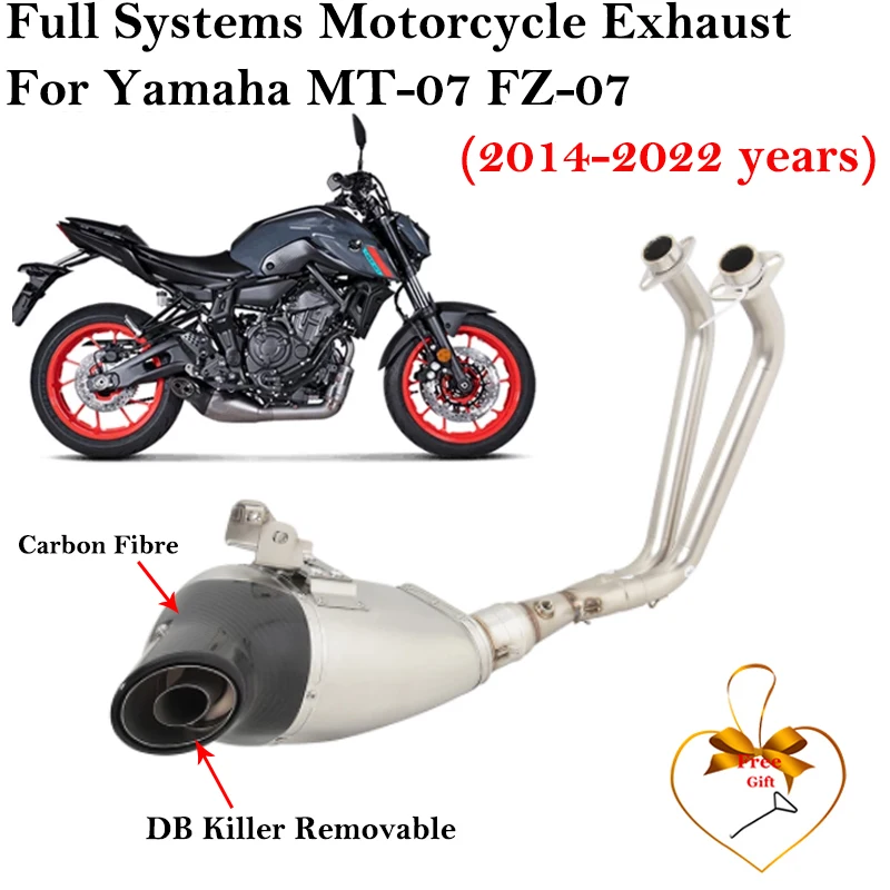 Полная система для Yamaha MT-07 MT07 FZ07 2014 - 2022 выхлопная труба из углеродного волокна глушитель DB Killer
Полная система для Yamaha MT-07 MT07 FZ07 2014 - 2022 выхлопная труба из углеродного волокна глушитель DB Killer