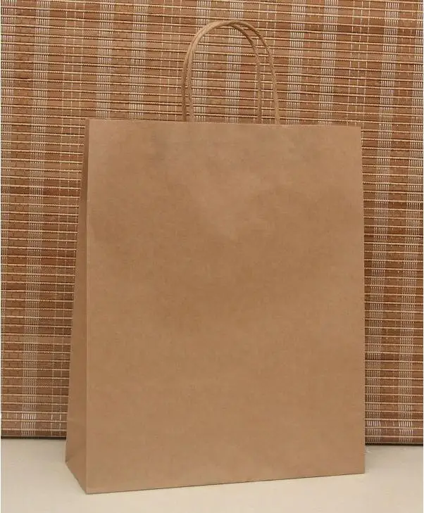 

10PCS DIY Multifunction L size Kraft color paper bag with handles 39*32*11 CM /Festival gift bag /High Quality for shops gifts