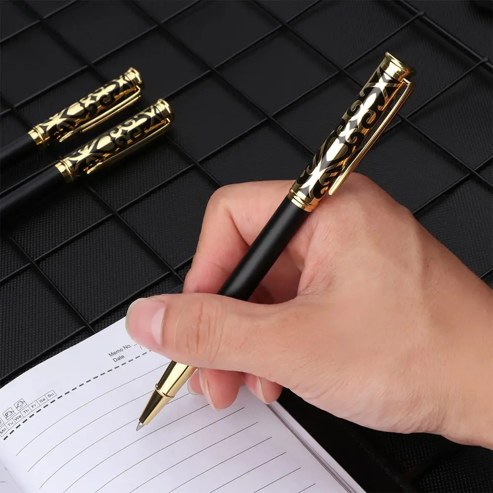 

0.5mm Gifts Luxury Signing Stationery Black Ink Ballpoint Pen Signature Metal Rollerball Pen