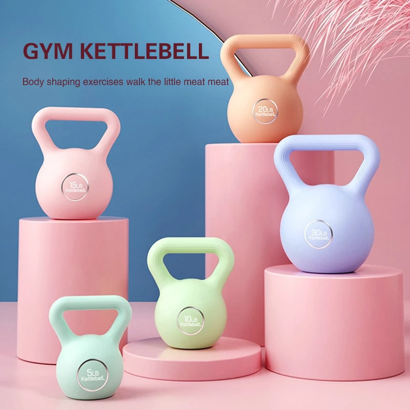 

PVC Soft Kettlebell Squat Strength Training Kettle-bell Fitness Lifting pot Dumbbell Fitness Dumbbells Weight Gym Kettle Bells