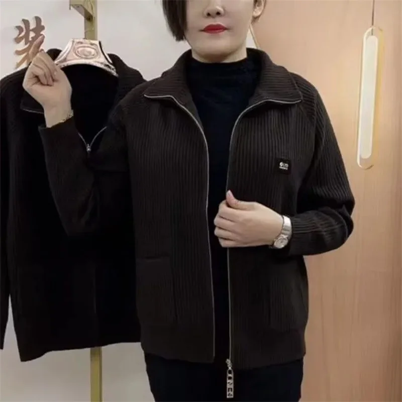 Mother Coat Women 2023 Autumn Winter New Jacket Middle-Aged Western Style Short Knitted Cardigan Female Large Size Outerwear Top
Mother Coat Women 2023 Autumn Winter New Jacket Middle-Aged Western Style Short Knitted Cardigan Female Large Size Outerwear Top