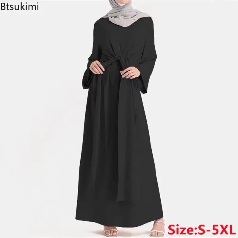 New 2024 Middle Eastern Arabian Lace Up Solid Color Long Dress Abaya Women Muslim Kaftan Full Cover Gown Casual Clothes Robe 5XL
New 2024 Middle Eastern Arabian Lace Up Solid Color Long Dress Abaya Women Muslim Kaftan Full Cover Gown Casual Clothes Robe 5XL