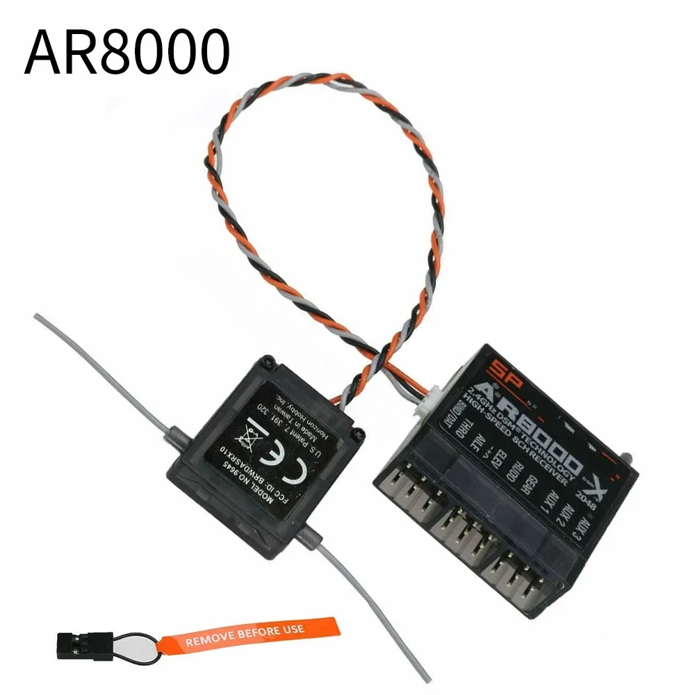 

Spektrum AR8000 2.4GHz 8CH Receiver Support DSM2 DSMX W/ Extended Satellite for JR Spektrum RC DX7s DX8 DX9 Dx18 Transmitter