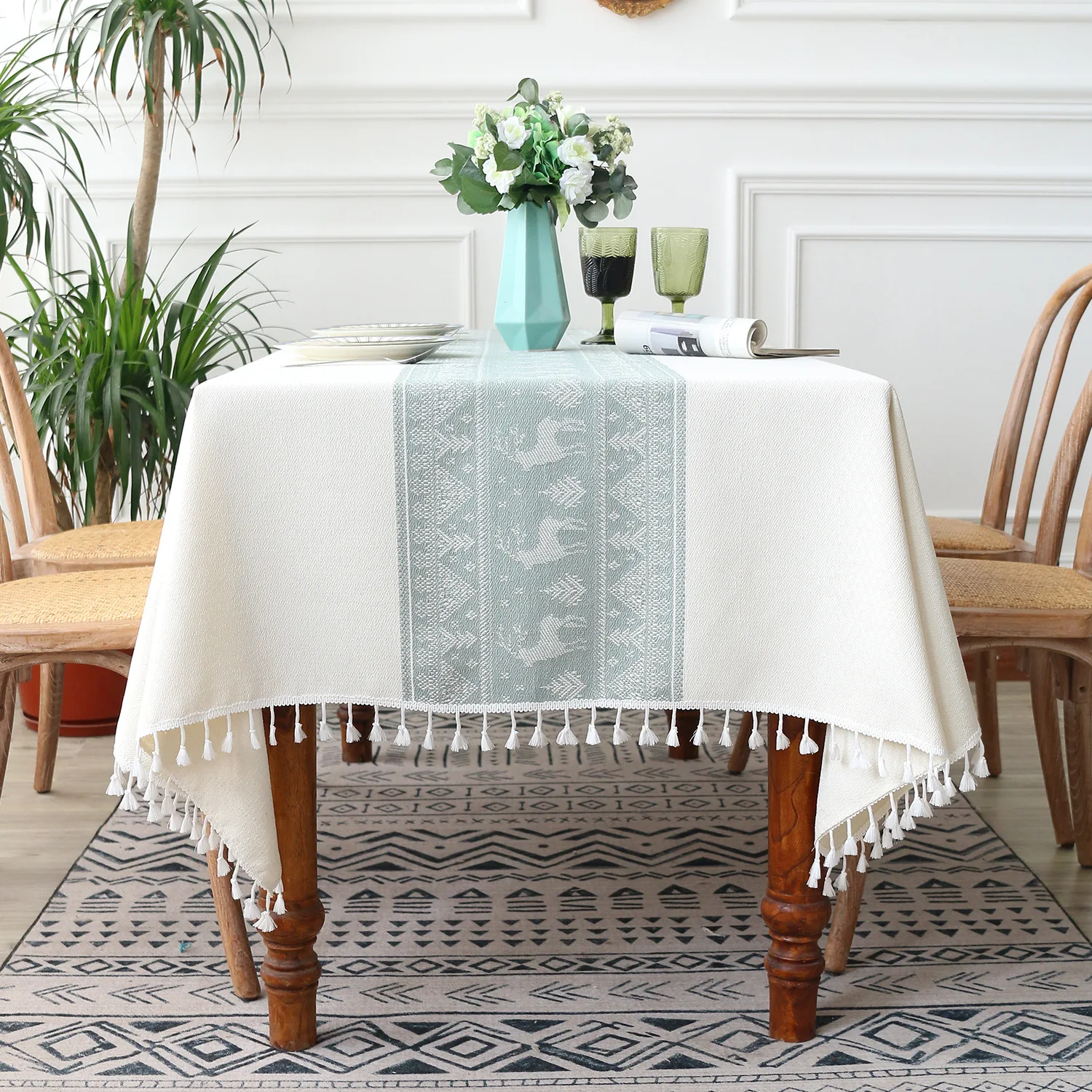 Nordic Ins Tablecloth Christmas Day Decoration American Event Living Room Fringed Table Cover Mat Furniture Home Decor
Nordic Ins Tablecloth Christmas Day Decoration American Event Living Room Fringed Table Cover Mat Furniture Home Decor