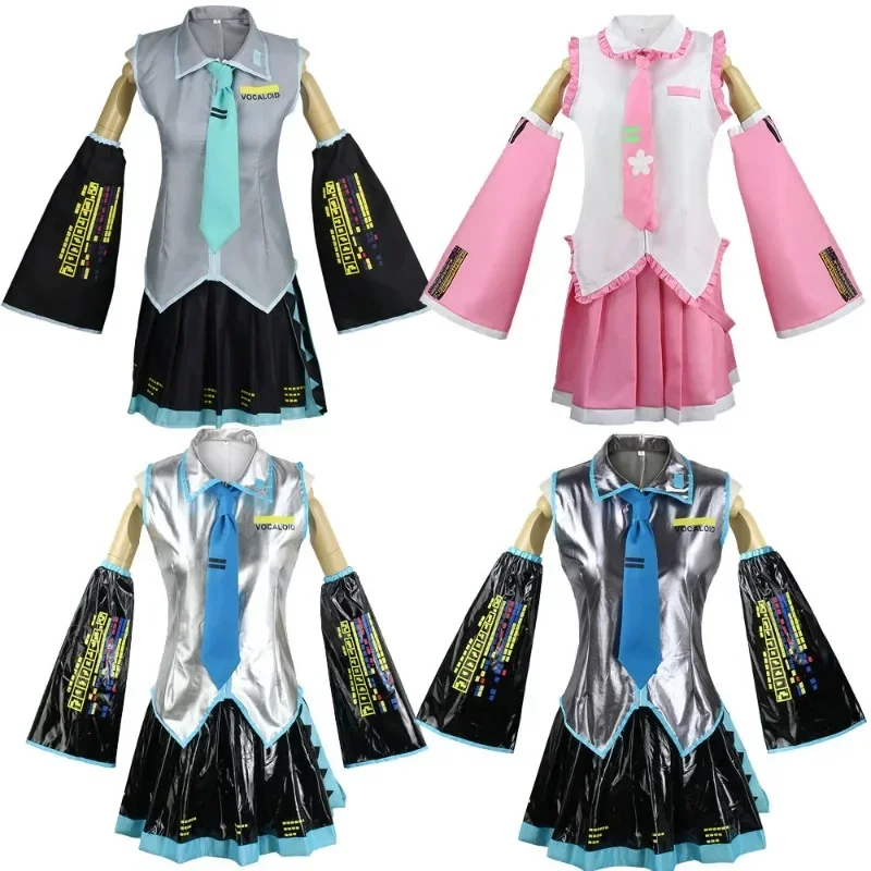 Hatsune Miku Cosplay Clothes Anime Cute Cartoon Dress Accessories Headwear Set Kawaii Japanese Sweet Girl Y2k Harajuku Style
Hatsune Miku Cosplay Clothes Anime Cute Cartoon Dress Accessories Headwear Set Kawaii Japanese Sweet Girl Y2k Harajuku Style