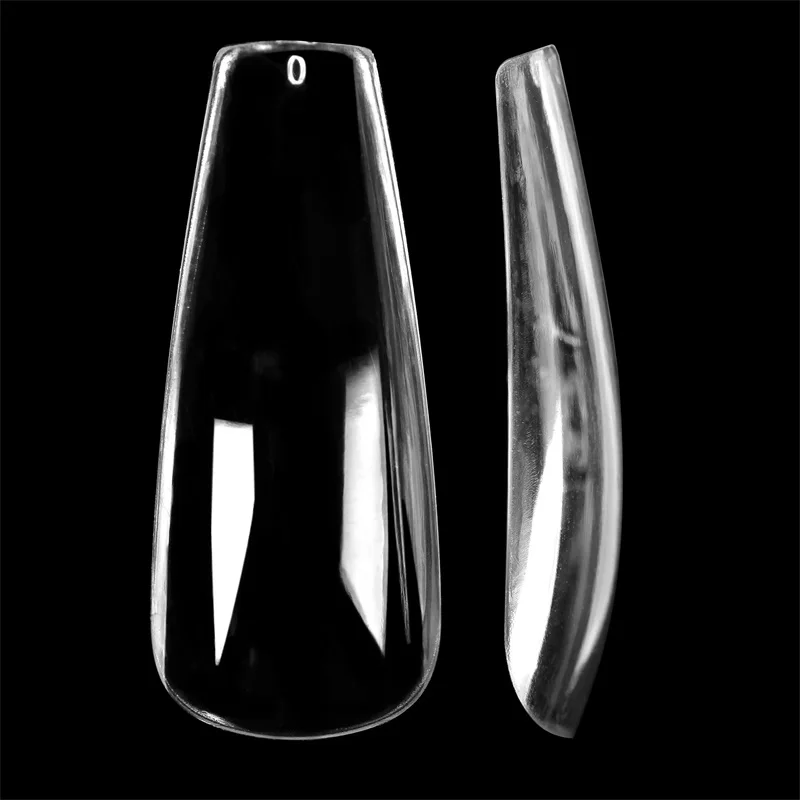 

240pcs Long Coffin Ballerina Soft Gel False Nails Traceless Full Coverage Soak Off Nail Art Tips Salon Extension Manicure