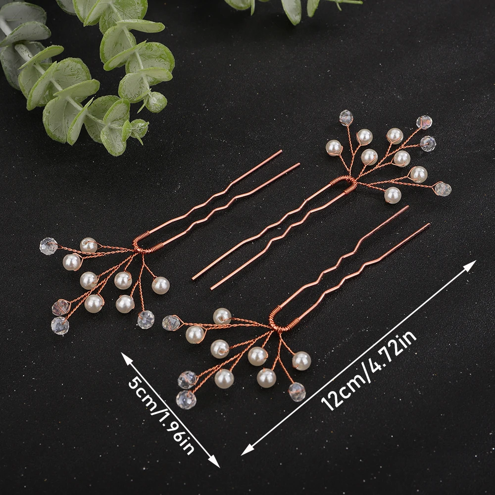 3PCS Silver Color Pearl Headpiece for Women Party Bridal Hair Pin Trendy Crystal Wedding Head Jewelry Accessories Gold Headdress 7 Sc9d78ad247c14814be6ab3cf215d08b0S