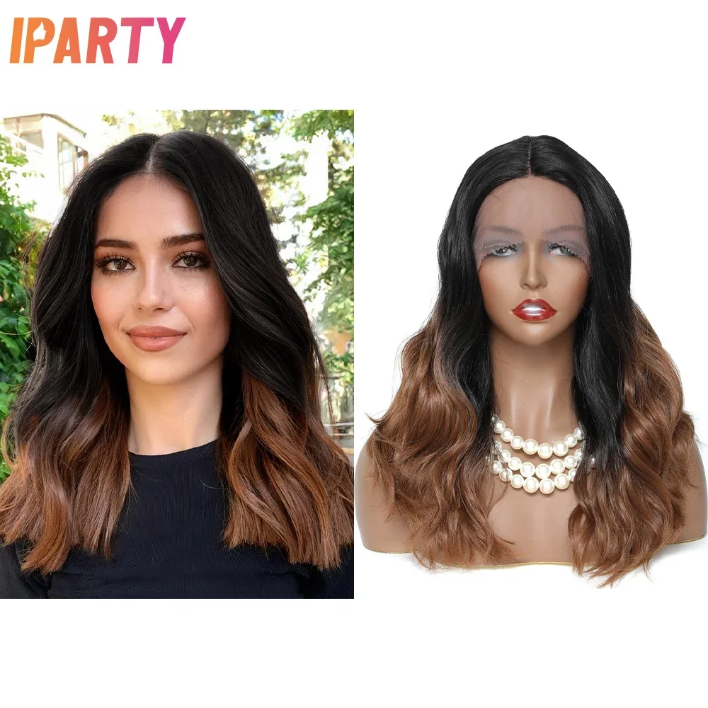 18 Inches Synthetic Lace Front Wig Ombre Dark Brown Middle Part Wavy Wigs For Women Heat Resistant Multi Color Optional Daily
18 Inches Synthetic Lace Front Wig Ombre Dark Brown Middle Part Wavy Wigs For Women Heat Resistant Multi Color Optional Daily
