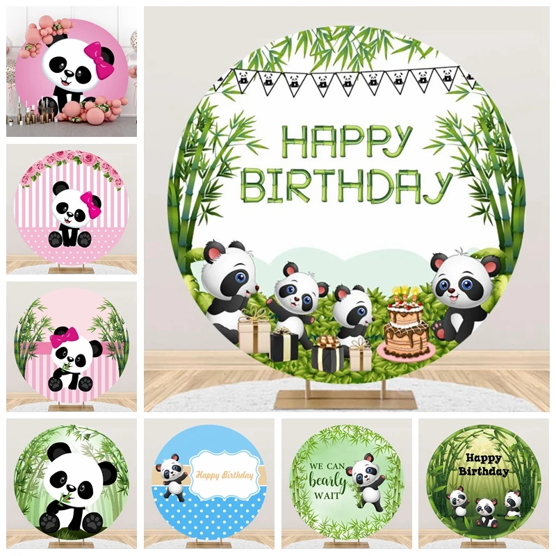 Cute Panda Baby 1st Birthday Round Backdrops Photography Newborn Photo Photographic Background Party Decor Circle With Elastic
Cute Panda Baby 1st Birthday Round Backdrops Photography Newborn Photo Photographic Background Party Decor Circle With Elastic