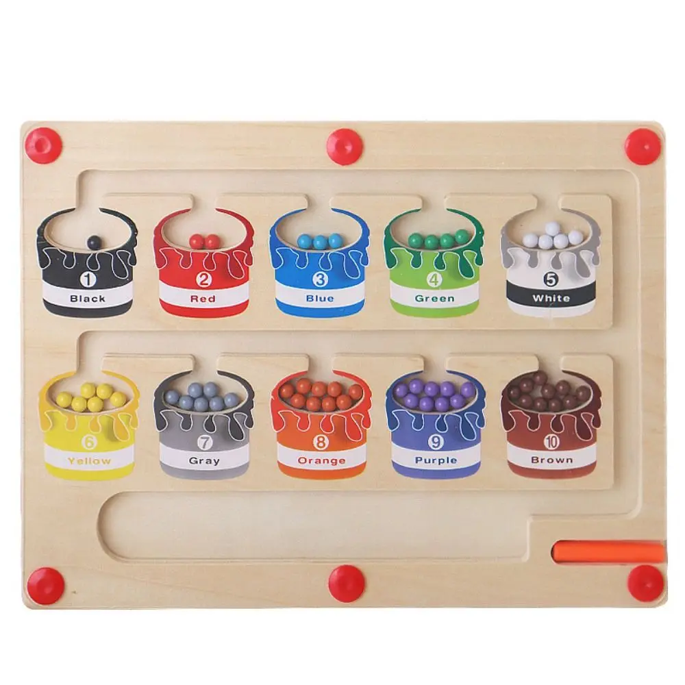 Colorful Counting Matching Games Wooden Magnetic Color and Number Matching Game Maze Board for 3+ Year Old Preschool Toddler
Colorful Counting Matching Games Wooden Magnetic Color and Number Matching Game Maze Board for 3+ Year Old Preschool Toddler