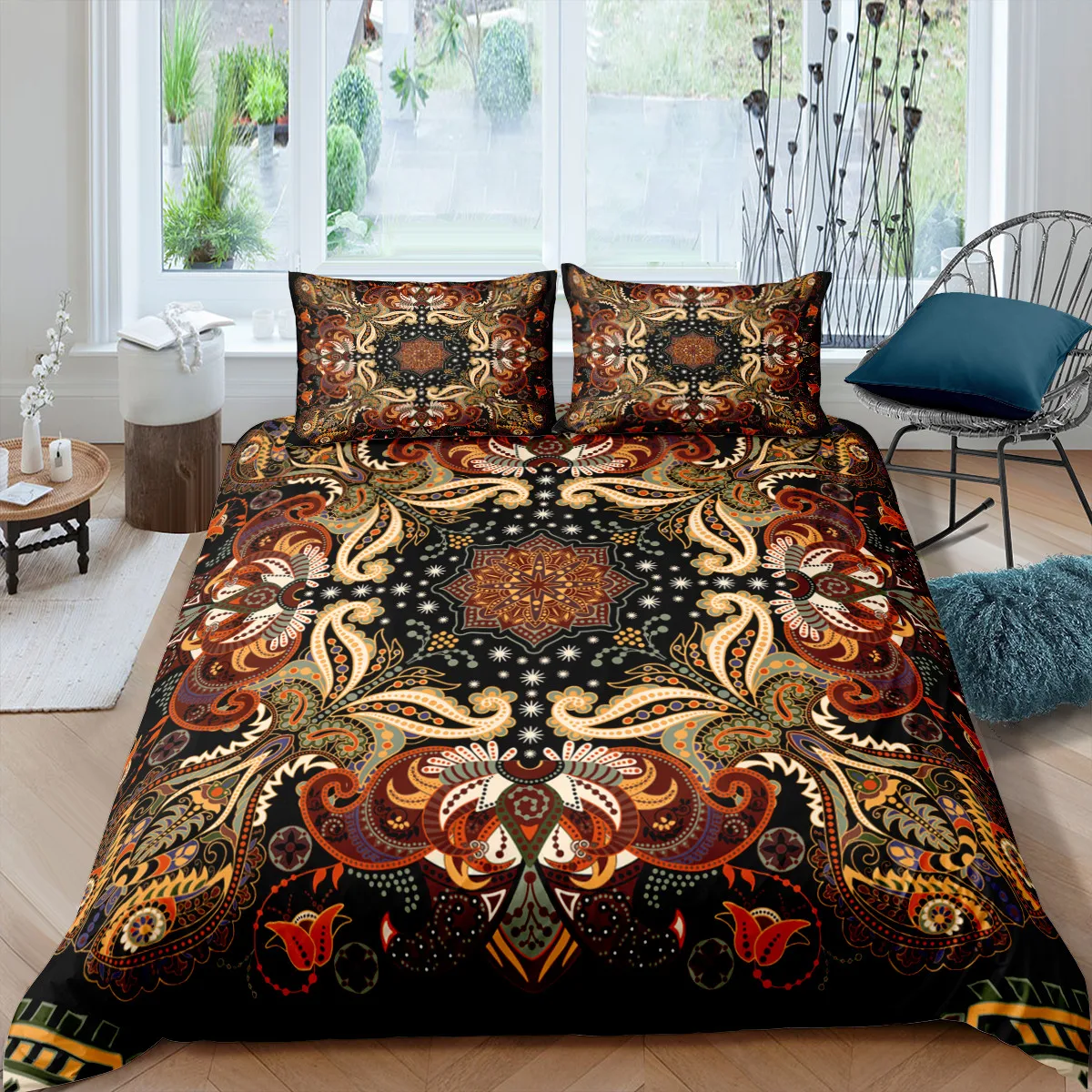 

Home Textiles Luxury 3D Mandala Print Duvet Cover Set 2/3 Pcs Pillowcase Kids Bedding Set AU/EU/UK/US Queen and King Size