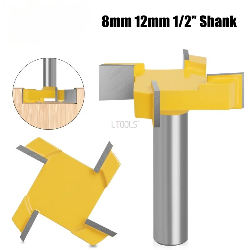 Four Blade T-shaped Slotting Knife Woodworking Milling Cutter Woodworking Groove T-shaped Tenon Knife T-slot Milling Cutter
Four Blade T-shaped Slotting Knife Woodworking Milling Cutter Woodworking Groove T-shaped Tenon Knife T-slot Milling Cutter