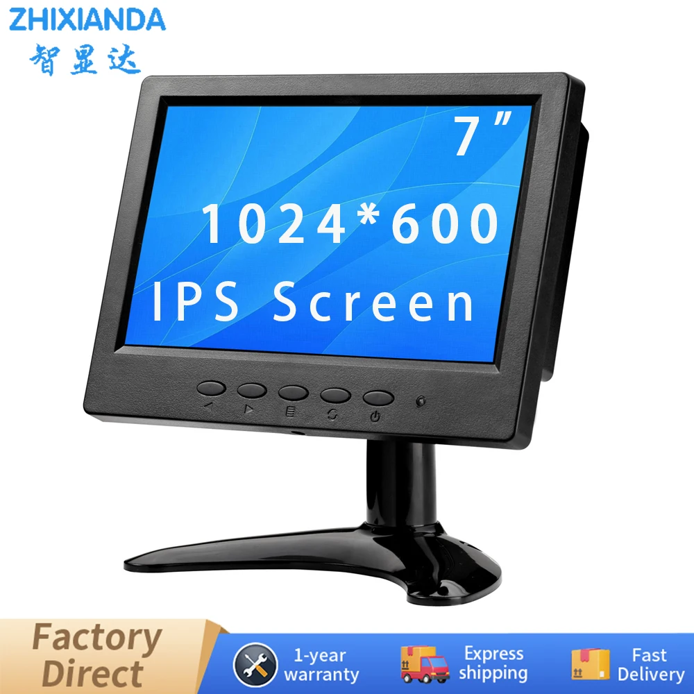 7 Inch 1024x600 Resistive Touch Screen Monitor Desktop IPS LCD Computer Display CCTV For Home Security With BNC VGA HDMI AV USB
7 Inch 1024x600 Resistive Touch Screen Monitor Desktop IPS LCD Computer Display CCTV For Home Security With BNC VGA HDMI AV USB