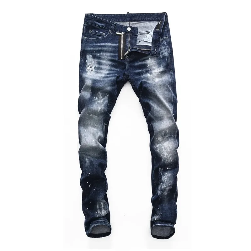Dsq2 Brand Jeans D2 Stretch ICON Pants Men Slim Jeans Denim Trousers Zipper Blue Hole Pencil Jeans Clothing
Dsq2 Brand Jeans D2 Stretch ICON Pants Men Slim Jeans Denim Trousers Zipper Blue Hole Pencil Jeans Clothing