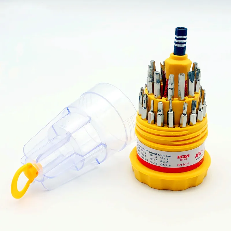 Hand Tool 31Pcs Screwdriver Kit Small Mini Combination Universal Set Dismountable Antiskid Handle Multifunction Repair
Hand Tool 31Pcs Screwdriver Kit Small Mini Combination Universal Set Dismountable Antiskid Handle Multifunction Repair