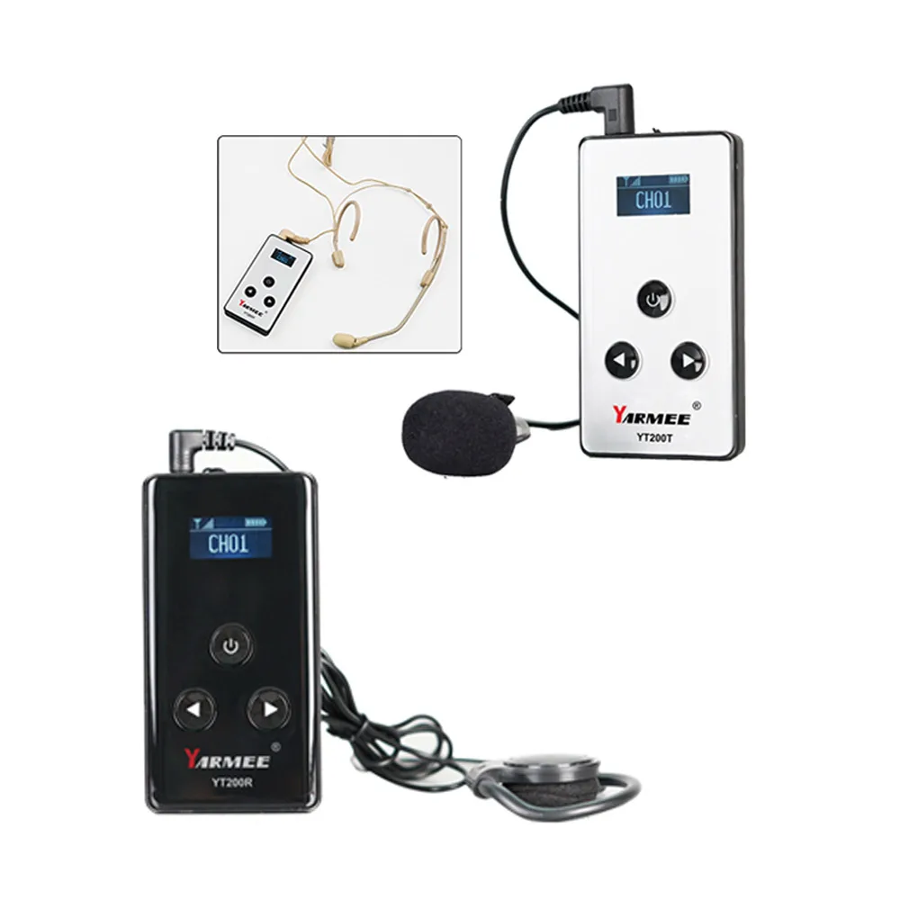 

Yarmee YT200 Wireless Audio Radio Tour Guide System, Simultaneous Interpretation System (2 Transmitters,30 Receivers)