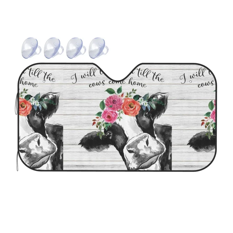 Cute Farm Cattle With Floral Car Windshield Sun Shade Cover Front Water Sunlight Snow Cover Universal
Cute Farm Cattle With Floral Car Windshield Sun Shade Cover Front Water Sunlight Snow Cover Universal