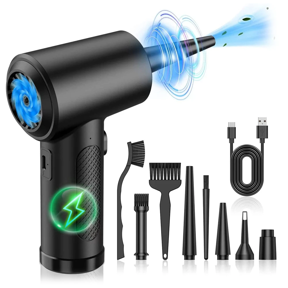 Compressed Air Duster-100000RPM-Keyboard-Cleaner - Good Replace Compressed Air Can - Reusable No Canned Air Duster
Compressed Air Duster-100000RPM-Keyboard-Cleaner - Good Replace Compressed Air Can - Reusable No Canned Air Duster