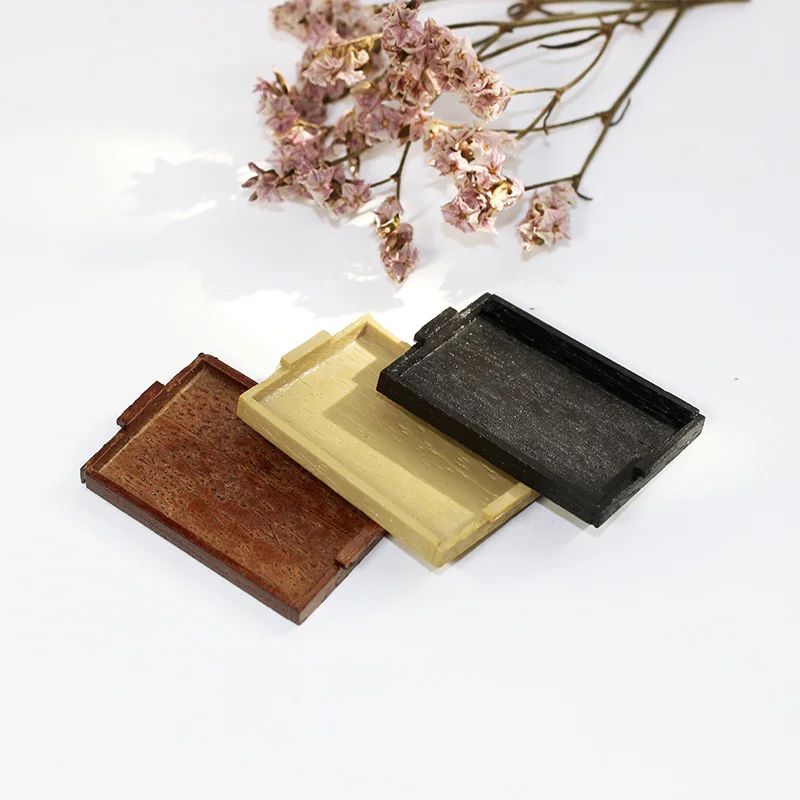 

1Pcs 1/12 Dollhouse Miniature Accessorie Mini Metal Plate Wood Tray Dollhouse Miniature Baking Tray For Doll House Decoration