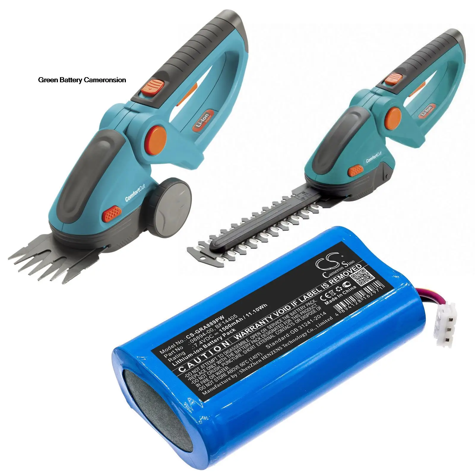 CameronSino 1500mAh Gardening Tools Battery for Gardena ComfortCut 8893,8895,D-89079 Ulm,08894-00, 640,641, BF14405
CameronSino 1500mAh Gardening Tools Battery for Gardena ComfortCut 8893,8895,D-89079 Ulm,08894-00, 640,641, BF14405