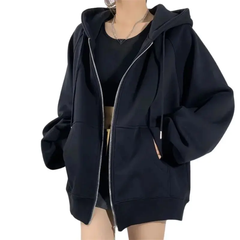 Женские толстовки высокого качества, толстовки, утепленное флисовое пальто, осенне-зимние свободные Куртки Оверсайз, Женская Спортивная одежда на молнии, топы 
Женские толстовки высокого качества, толстовки, утепленное флисовое пальто, осенне-зимние свободные Куртки Оверсайз, Женская Спортивная одежда на молнии, топы