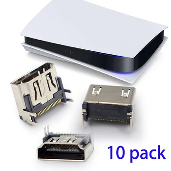 소니 PS5 용 HDMI 소켓 포트 인터페이스 교체, 플레이 스테이션 5 커넥터 호환 소켓, HDMI 플러그, 무료 배송, 5 개, 10 개