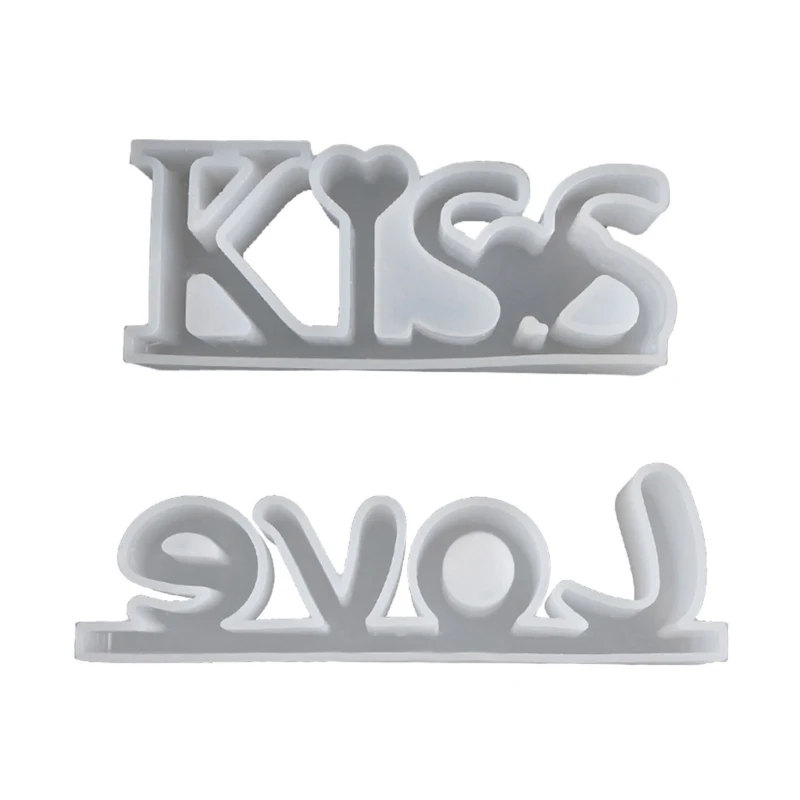 

3D Love Kiss Epoxy Resin Mold for DIY Craft Desktop Ornament Jewelry Making Tool F19D
