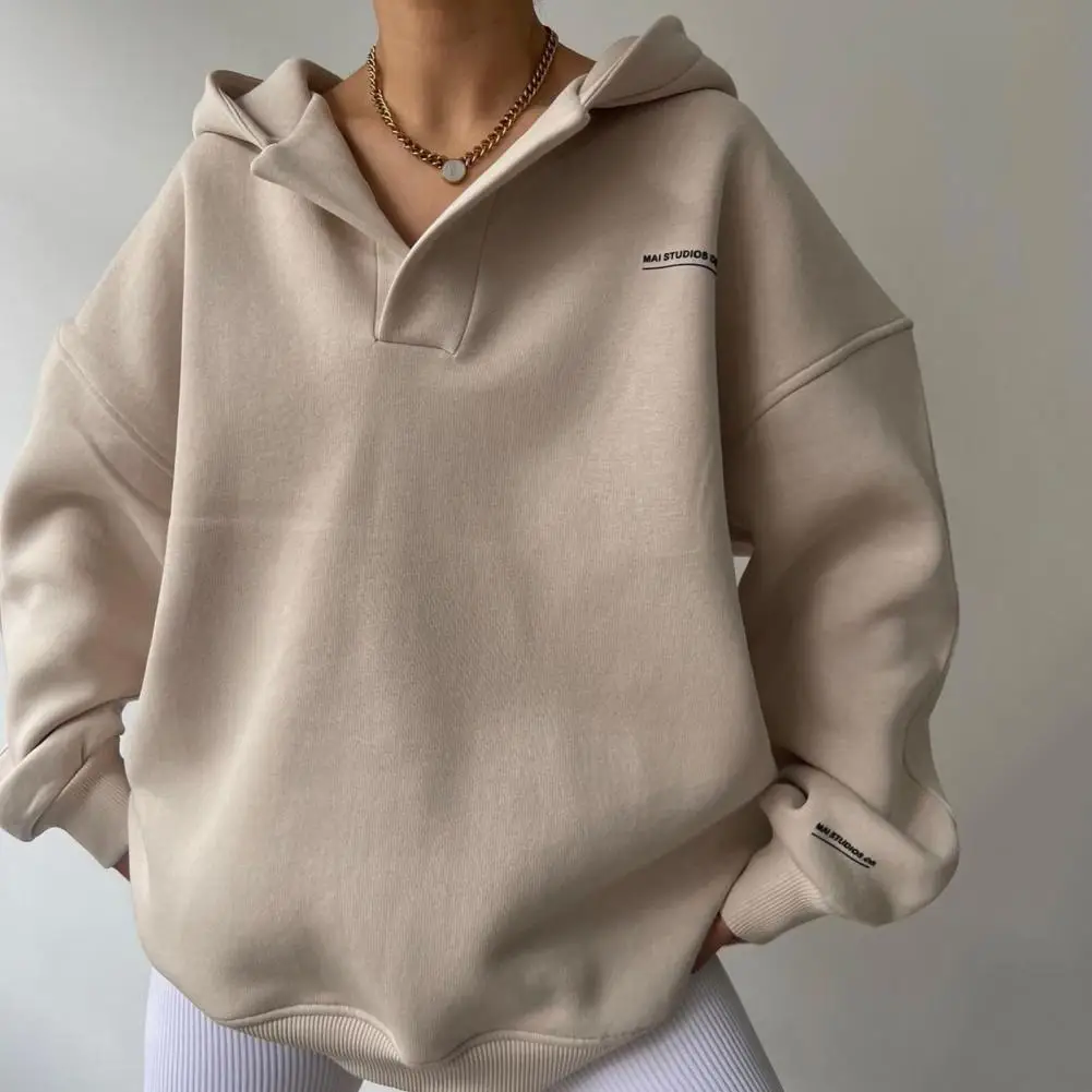 Women Casual Hoodie Fashionable Women's V-neck Hoodies Stylish Solid Color Pullover Tops for Autumn Winter Casual for Streetwear
Women Casual Hoodie Fashionable Women's V-neck Hoodies Stylish Solid Color Pullover Tops for Autumn Winter Casual for Streetwear