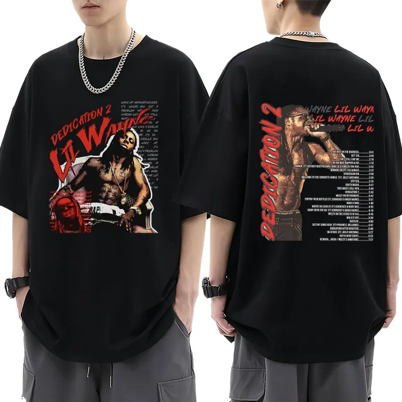 Hip Hop Rapper Lil Wayne Dedication T Shirts Men Fashion Retro Punk T Shirt Cotton Casual Oversized Male Short Sleeve Streetwear
Hip Hop Rapper Lil Wayne Dedication T Shirts Men Fashion Retro Punk T Shirt Cotton Casual Oversized Male Short Sleeve Streetwear