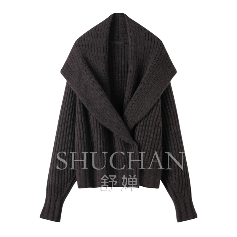 Scarf Collar 100% cashmere new sueter mujer invierno sweaters for women thick winter warm coat knitted cardigan
Scarf Collar 100% cashmere new sueter mujer invierno sweaters for women thick winter warm coat knitted cardigan