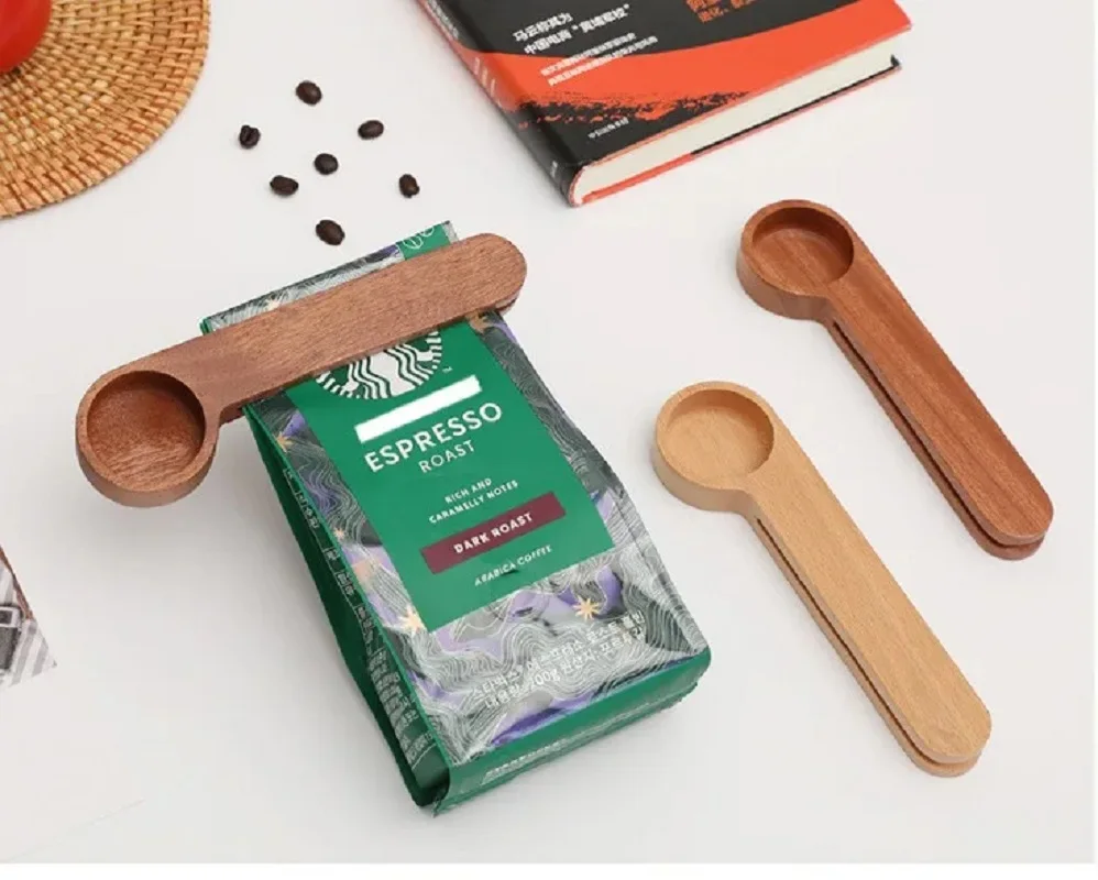 Кофейная ложка с зажимом для пакета, измерительная ложка в виде кофейных зерен, многофункциональный зажим для пакета, кухонные инструменты для чая, белкового порошка
Кофейная ложка с зажимом для пакета, измерительная ложка в виде кофейных зерен, многофункциональный зажим для пакета, кухонные инструменты для чая, белкового порошка