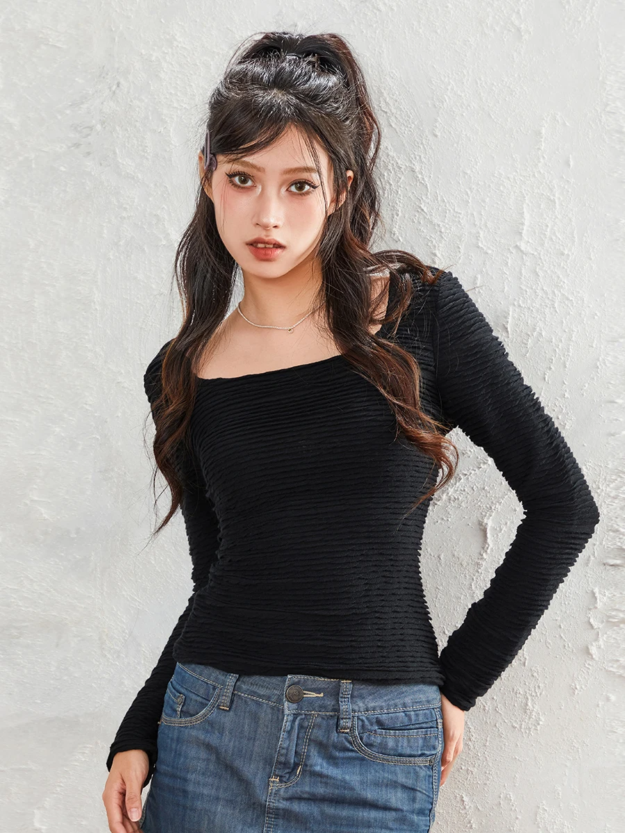 New Fashion Womens Ruched Tops Basic Long Sleeve Scoop Neck Solid Color Slim Fit T-Shirts Grunge Shirts Skin-Friendly S M L
New Fashion Womens Ruched Tops Basic Long Sleeve Scoop Neck Solid Color Slim Fit T-Shirts Grunge Shirts Skin-Friendly S M L