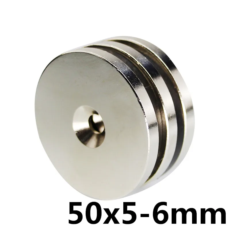 2/5/10pcs Stong Neodymium 50x5-6mm Magnets Disc 50*5 Hole 6mm Minor Diameter Magnet Round Countersunk Magnetic 50*5-6mm
2/5/10pcs Stong Neodymium 50x5-6mm Magnets Disc 50*5 Hole 6mm Minor Diameter Magnet Round Countersunk Magnetic 50*5-6mm