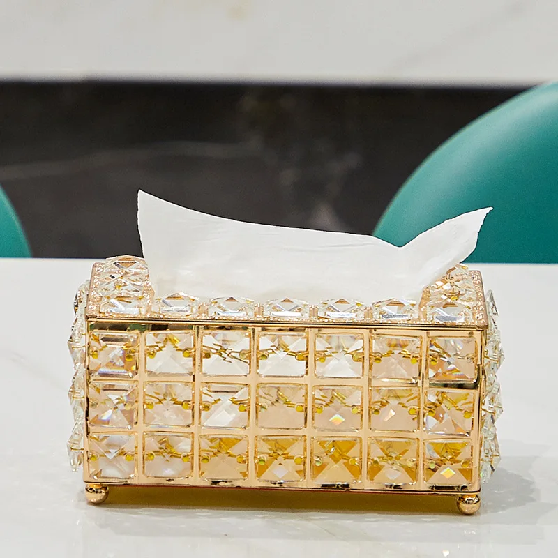 Nordic-style Tissue box Crystal Luxury Girl Paper Box Home Light Woman Decoration Living Room Table Desktop Metal Storage Boxes
Nordic-style Tissue box Crystal Luxury Girl Paper Box Home Light Woman Decoration Living Room Table Desktop Metal Storage Boxes