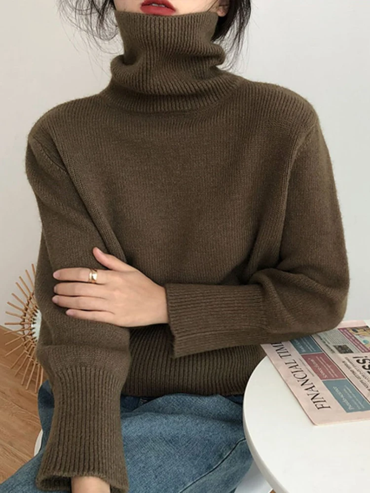 Turtleneck Sweater Women Autumn Winter Vintage Long Sleeve Knitted Pullovers Female Korean Fashion Solid Color Casual Knitwears
Turtleneck Sweater Women Autumn Winter Vintage Long Sleeve Knitted Pullovers Female Korean Fashion Solid Color Casual Knitwears