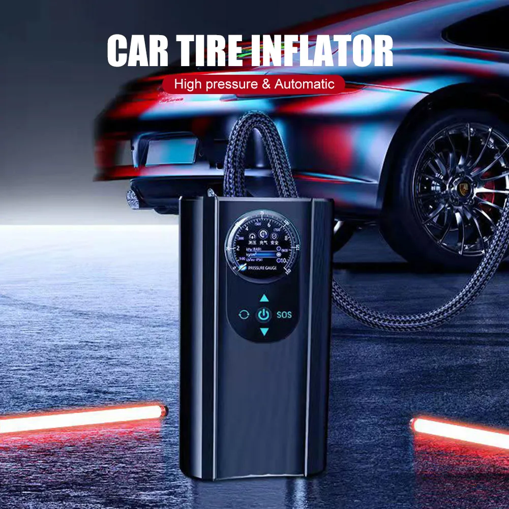 120W Mini Car Tire Inflator 150PSI Portable Air Compressor Inflatable Pump LCD Display for Motorcycle Bicycle Tyre Ball
120W Mini Car Tire Inflator 150PSI Portable Air Compressor Inflatable Pump LCD Display for Motorcycle Bicycle Tyre Ball